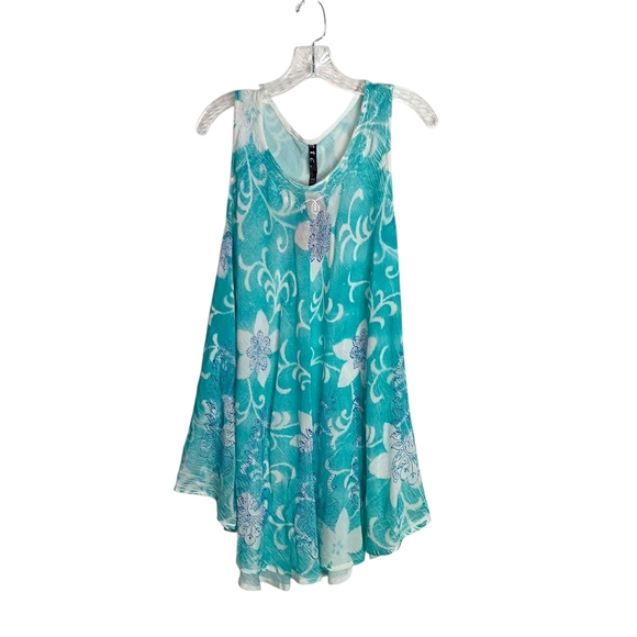 etc Other - ETC -Turquoise Floral Swim Coverup - One Size